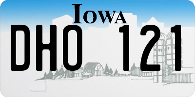 IA license plate DHO121