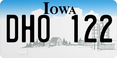 IA license plate DHO122