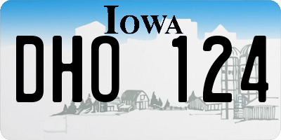 IA license plate DHO124