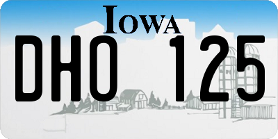 IA license plate DHO125