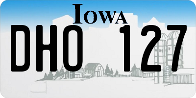 IA license plate DHO127