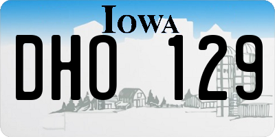 IA license plate DHO129