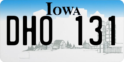 IA license plate DHO131