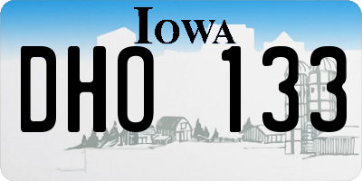 IA license plate DHO133