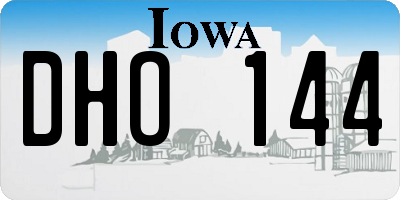 IA license plate DHO144