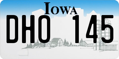 IA license plate DHO145