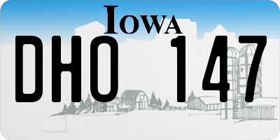 IA license plate DHO147