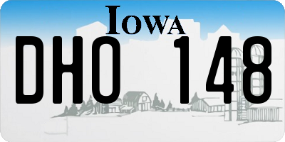 IA license plate DHO148