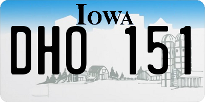 IA license plate DHO151