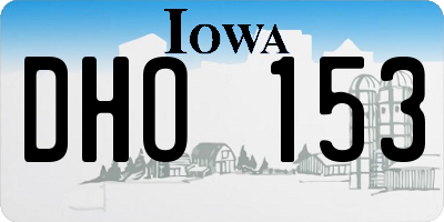 IA license plate DHO153