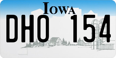 IA license plate DHO154