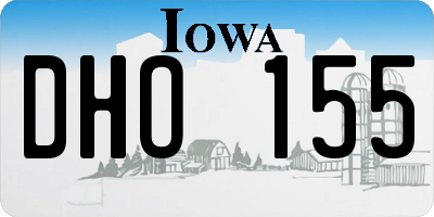 IA license plate DHO155