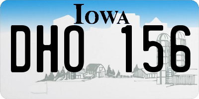 IA license plate DHO156