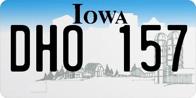 IA license plate DHO157