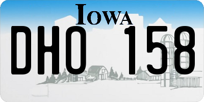 IA license plate DHO158