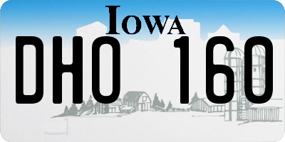 IA license plate DHO160