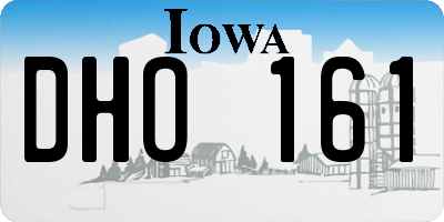 IA license plate DHO161