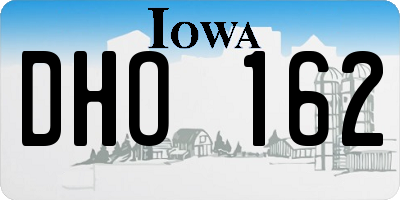 IA license plate DHO162