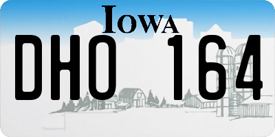 IA license plate DHO164