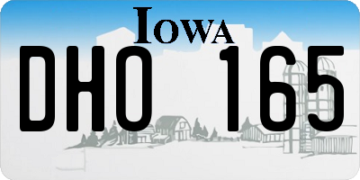 IA license plate DHO165