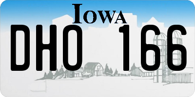 IA license plate DHO166