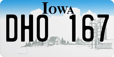 IA license plate DHO167