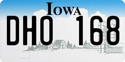 IA license plate DHO168