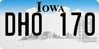 IA license plate DHO170