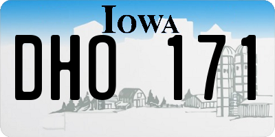 IA license plate DHO171