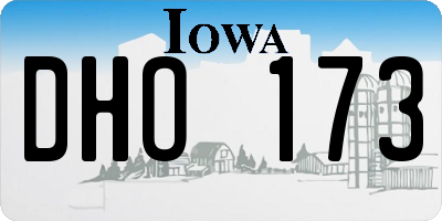 IA license plate DHO173