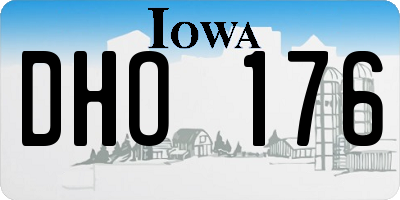 IA license plate DHO176