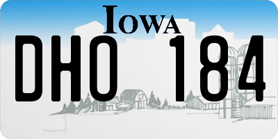 IA license plate DHO184