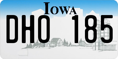 IA license plate DHO185