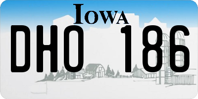 IA license plate DHO186