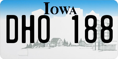 IA license plate DHO188