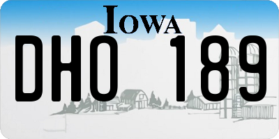 IA license plate DHO189