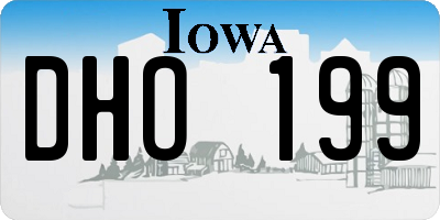 IA license plate DHO199