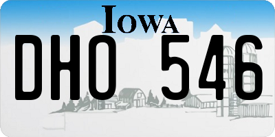 IA license plate DHO546