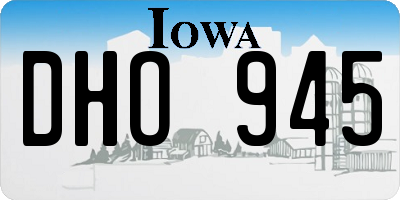 IA license plate DHO945