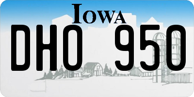 IA license plate DHO950