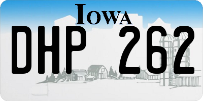 IA license plate DHP262