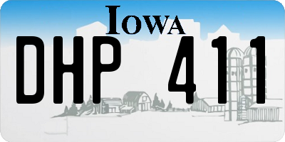 IA license plate DHP411