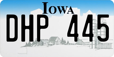 IA license plate DHP445