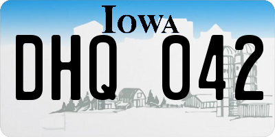 IA license plate DHQ042