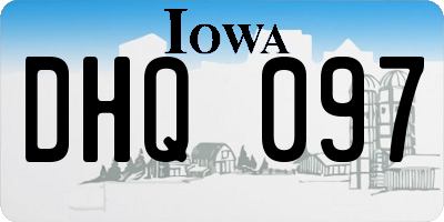 IA license plate DHQ097