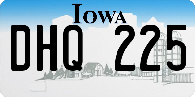 IA license plate DHQ225