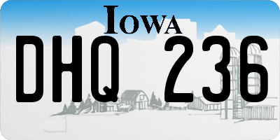 IA license plate DHQ236