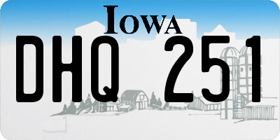 IA license plate DHQ251