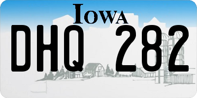 IA license plate DHQ282