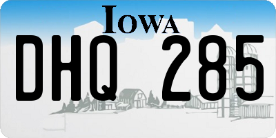 IA license plate DHQ285